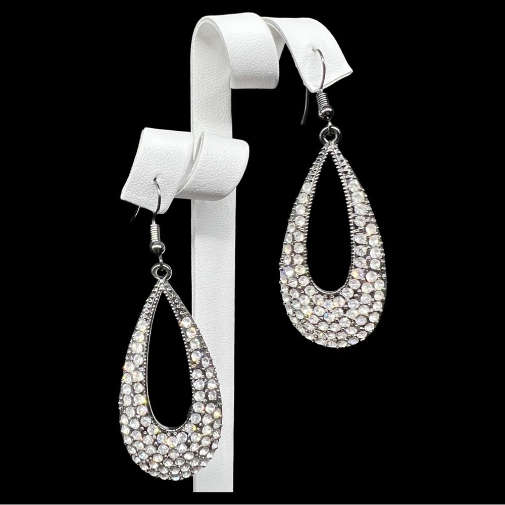 Necklace Earrings Bracelet Silver tone Seed Beads & Rhinestone Bundle NEW BUNDLE - Picture 7 of 10